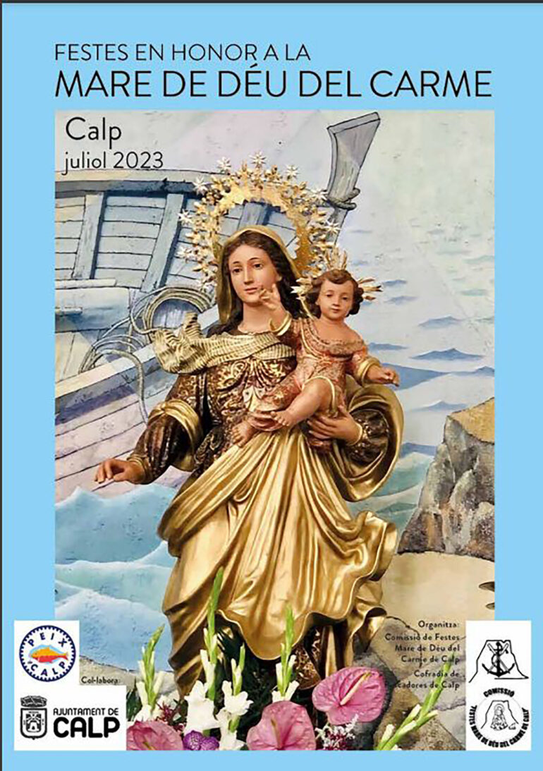 Cartel De Las Fiestas En Honor A La Virgen Del Carmen De Calp De 2023