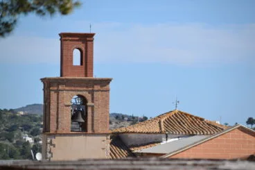 campanario iglesia santa catalina senija desde lo alto