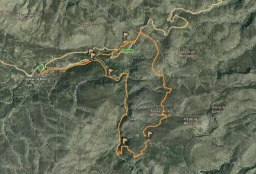 Trazado de la ruta al Barranc de l’Infern desde la Vall d’Ebo
