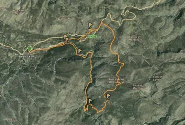 Trazado de la ruta al Barranc de l’Infern desde la Vall d’Ebo