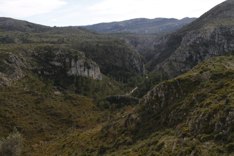 Vista del Barranc de l'Infern desde la CV-712