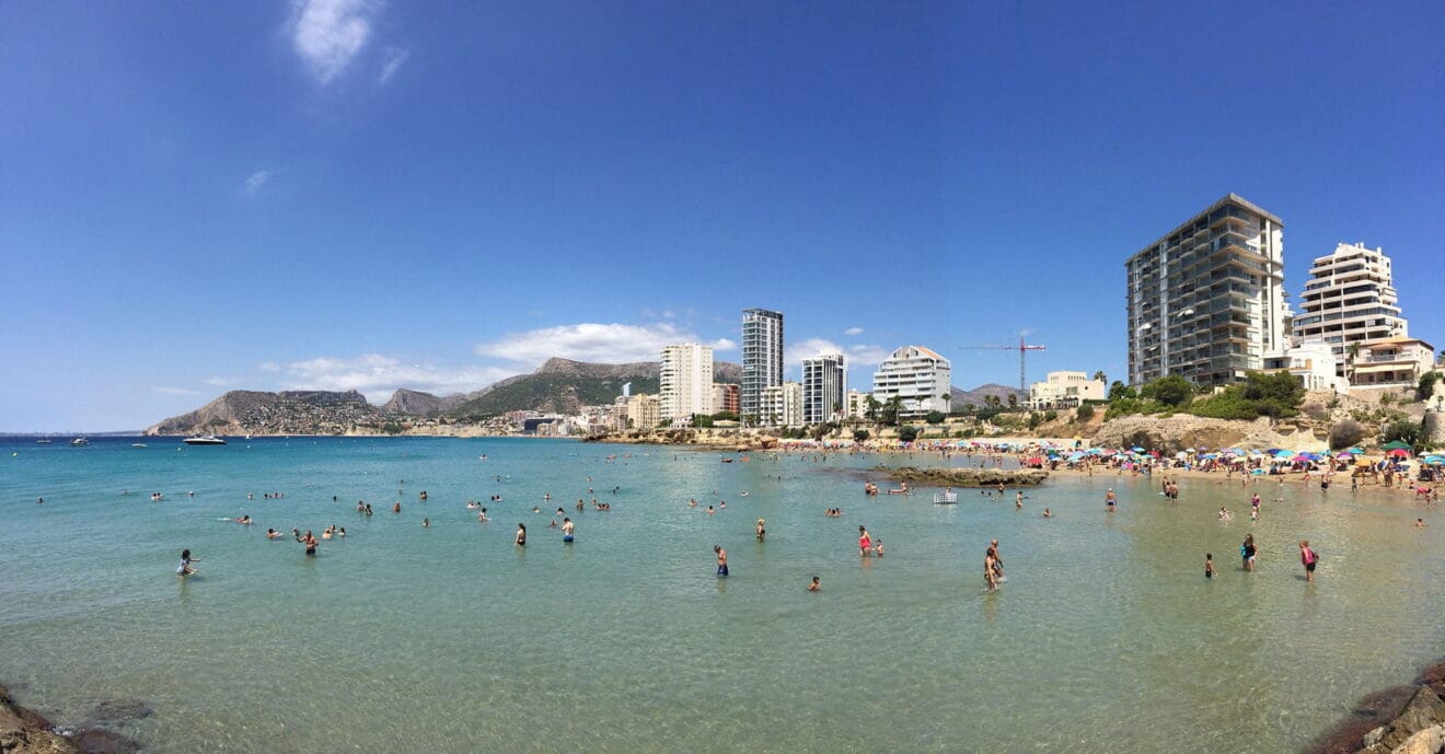Imagen general de la playa de Calp