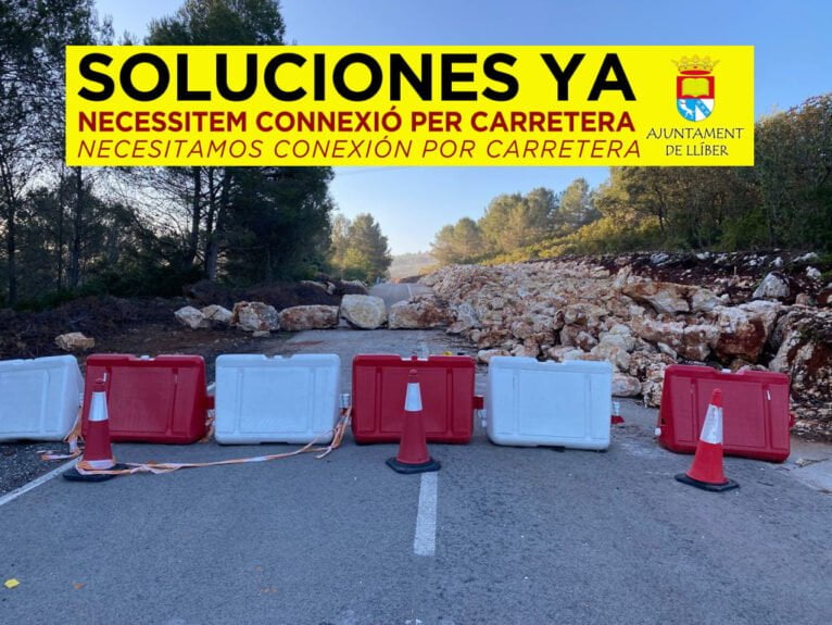 Corte carretera Llíber