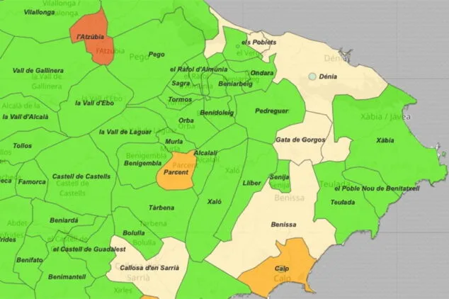 La Marina Alta registra 14 nuevos casos positivos por coronavirus 1 Imagen: Datos casos positivos coronavirus - 16 abril