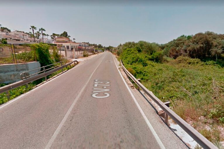 Obras Carretera Teulada Moraira dirección Benitatxell