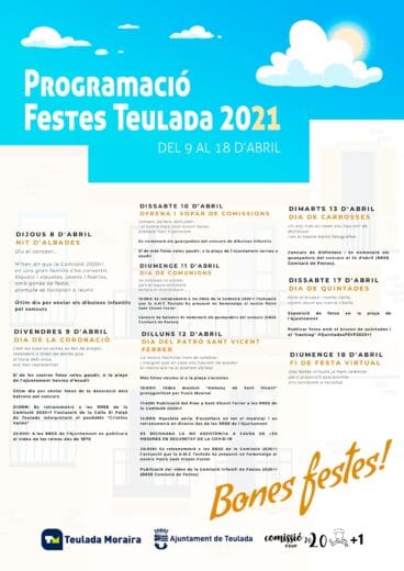 Programación fiestas Teulada 2021