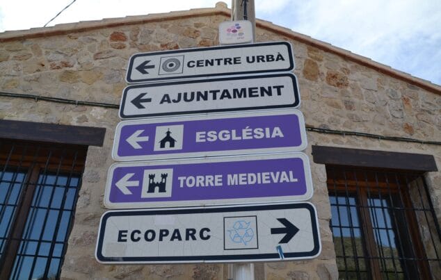 Ecoparc Alcalali-Indikatorschild