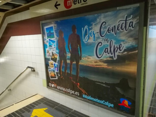 Imagen: Campaña turismo Calp en Metro Valencia