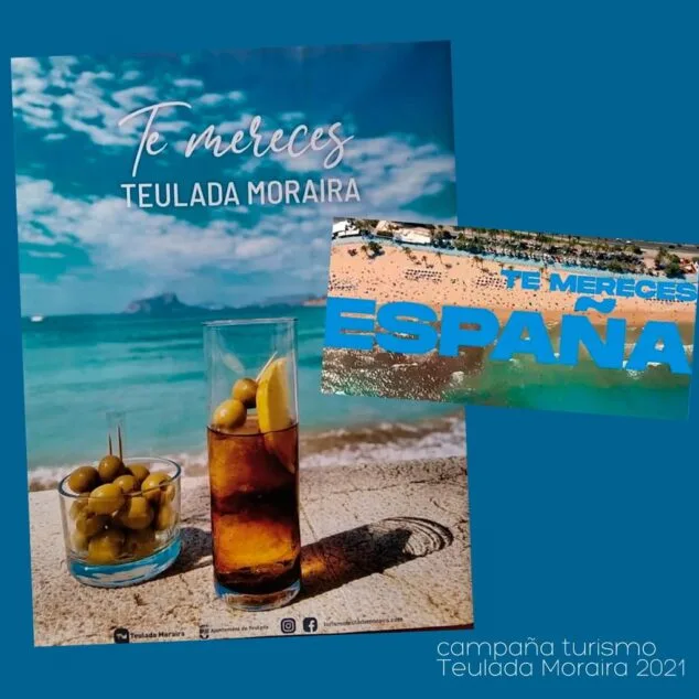Compromís critica al PP por promocionar Teulada-Moraira "con un vaso de cubata, el Peñón de Ifach y plagiando una campaña del gobierno español" 1 Imagen: campana-turismo-Teulada-Moraira-2021