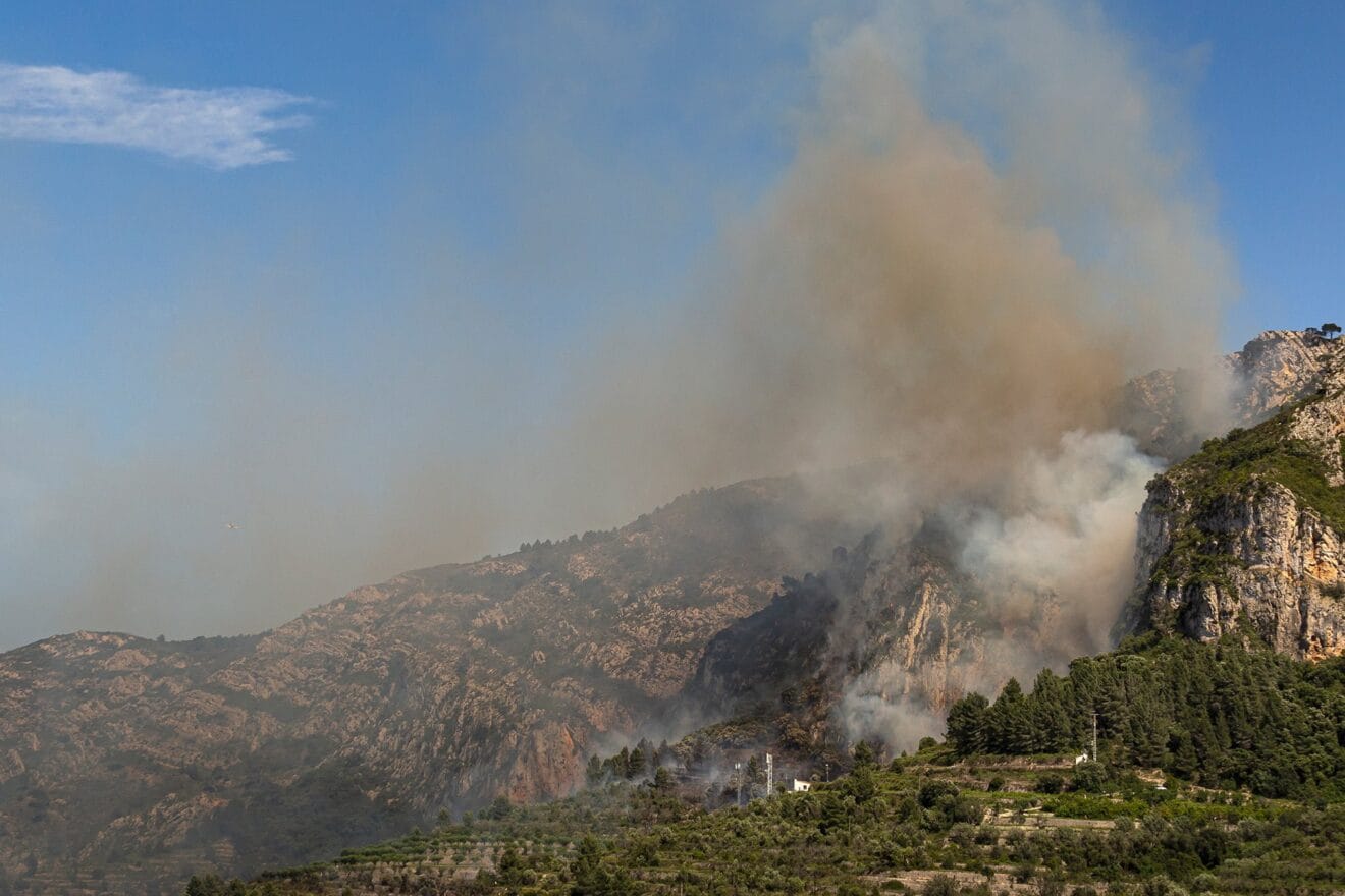 Incendio en Alcalalí mayo 2021. Imagen: Fran Martínez