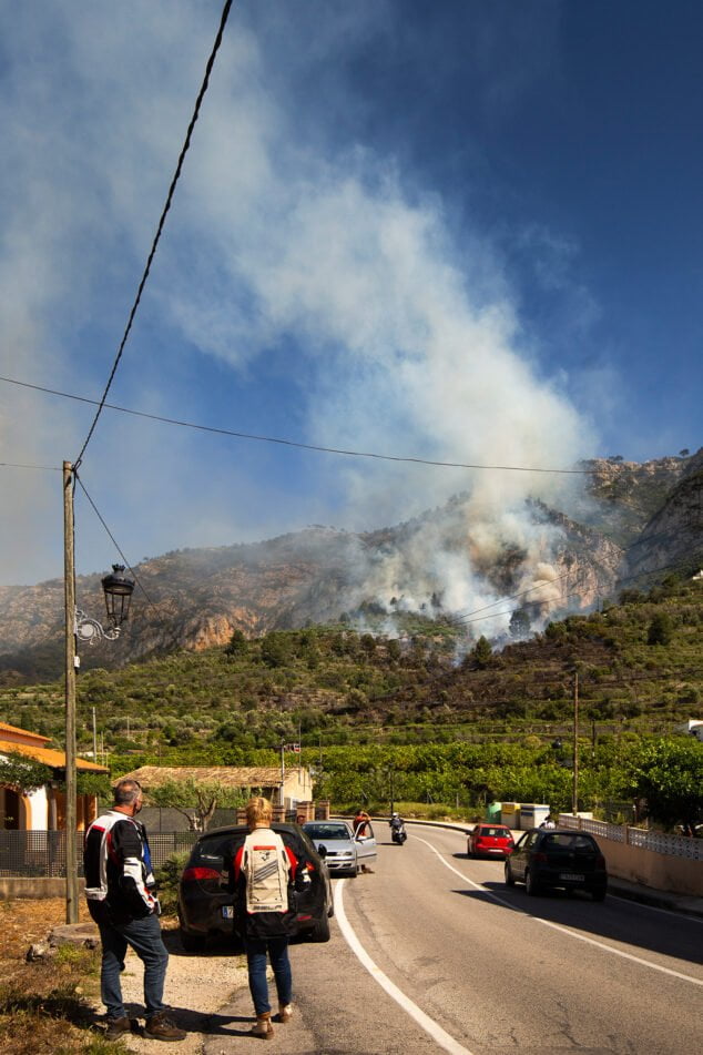 Imagen: Incendio en la Llosa de Camacho. Imagen: Fran Martínez