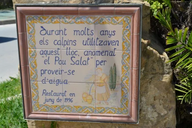 El Pou Salat de Calp: historia y ubicación 5 Imagen: Inscripción en el Pou Salat. MACMA.