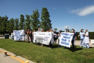 Manifestación en el Hospital de Dénia