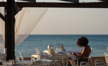 Terraza en Noguera Mar Hotel, en Restaurant Noguera