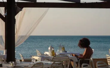 Terraza en Noguera Mar Hotel, en Restaurant Noguera