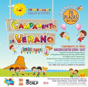 Campamento de verano 2021 – Calp
