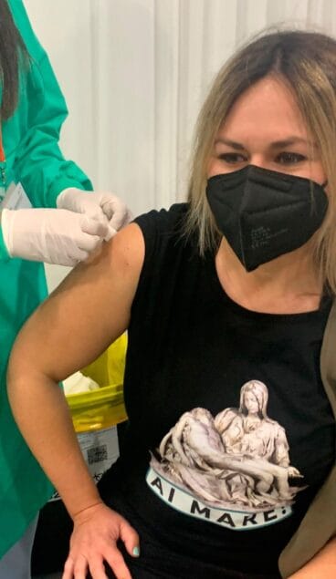 Esperanza Cheli con la camiseta Ai Mare!