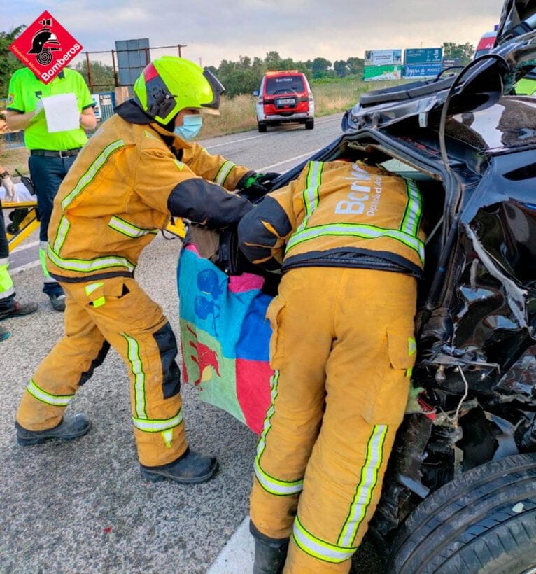 Excarcelación Bomberos accidente Ondara