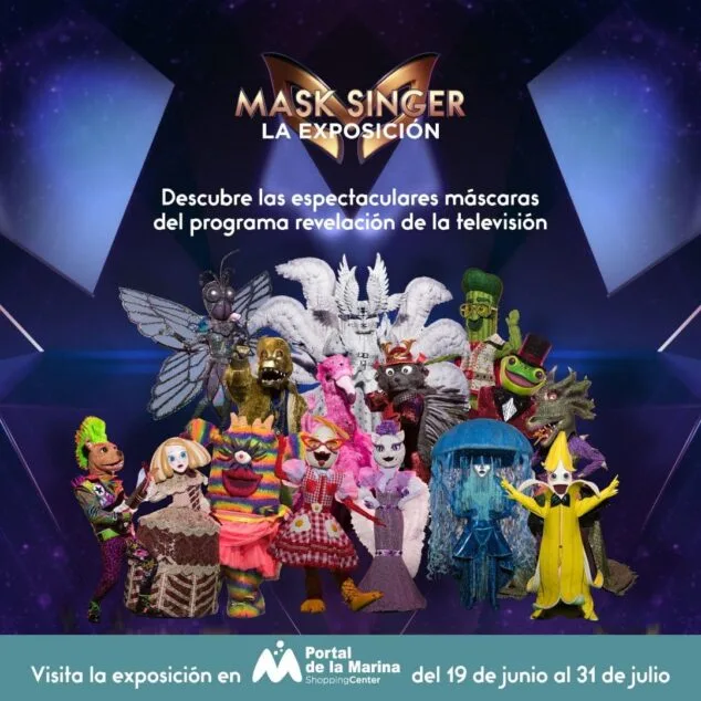 La exposición ‘Mask Singer’ llega este verano a Portal de la Marina 1 Imagen: Mask Singer Portal de la Marina