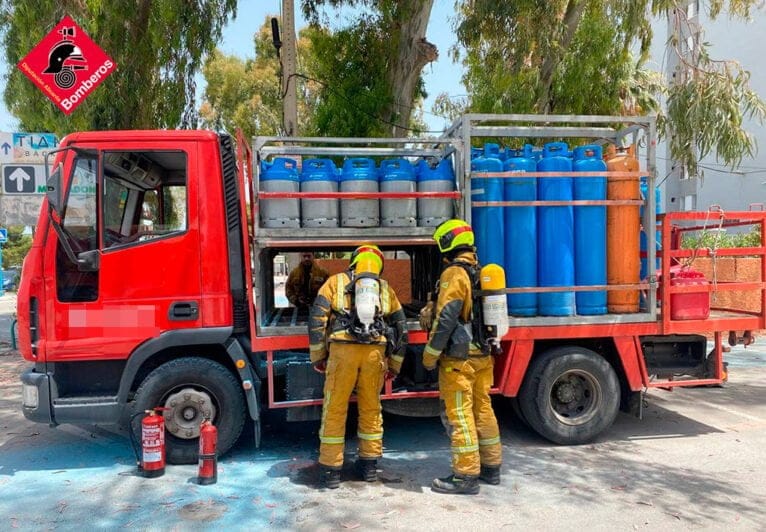 Incendio camión de butano Calp