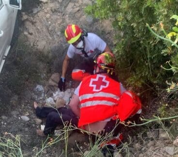 persona atrapada accidente calp imagen cruz roja calp