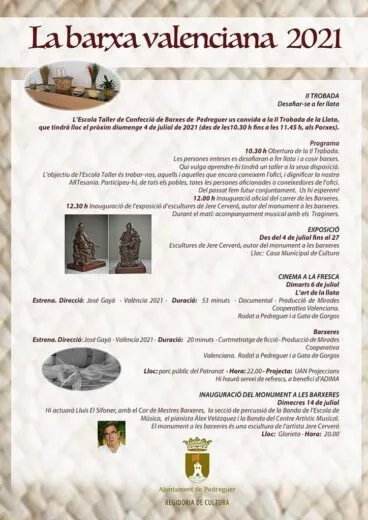 Programa de actos la Barxa Valenciana – Pedreguer