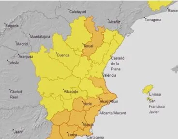 alerta naranja por lluvia y granizo