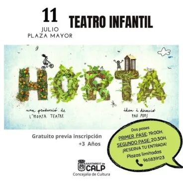 ‘Horta’, teatro infantil en Calp