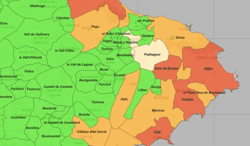 incidencia acumulada la marina alta 6 de julio
