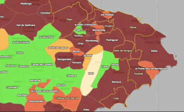 Incidencia acumulada municipios Marina Alta 30 de julio