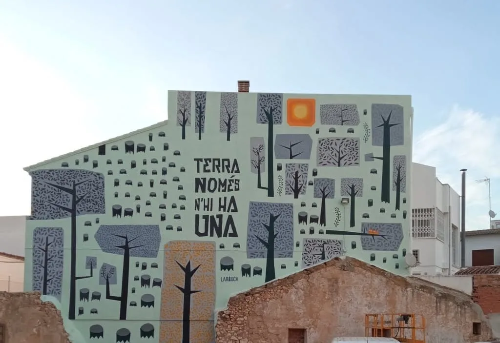 mural para sensibilizar del medioambiente en pedreguer