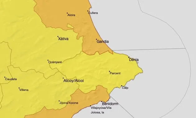 ola de calor en la marina alta julio 2021