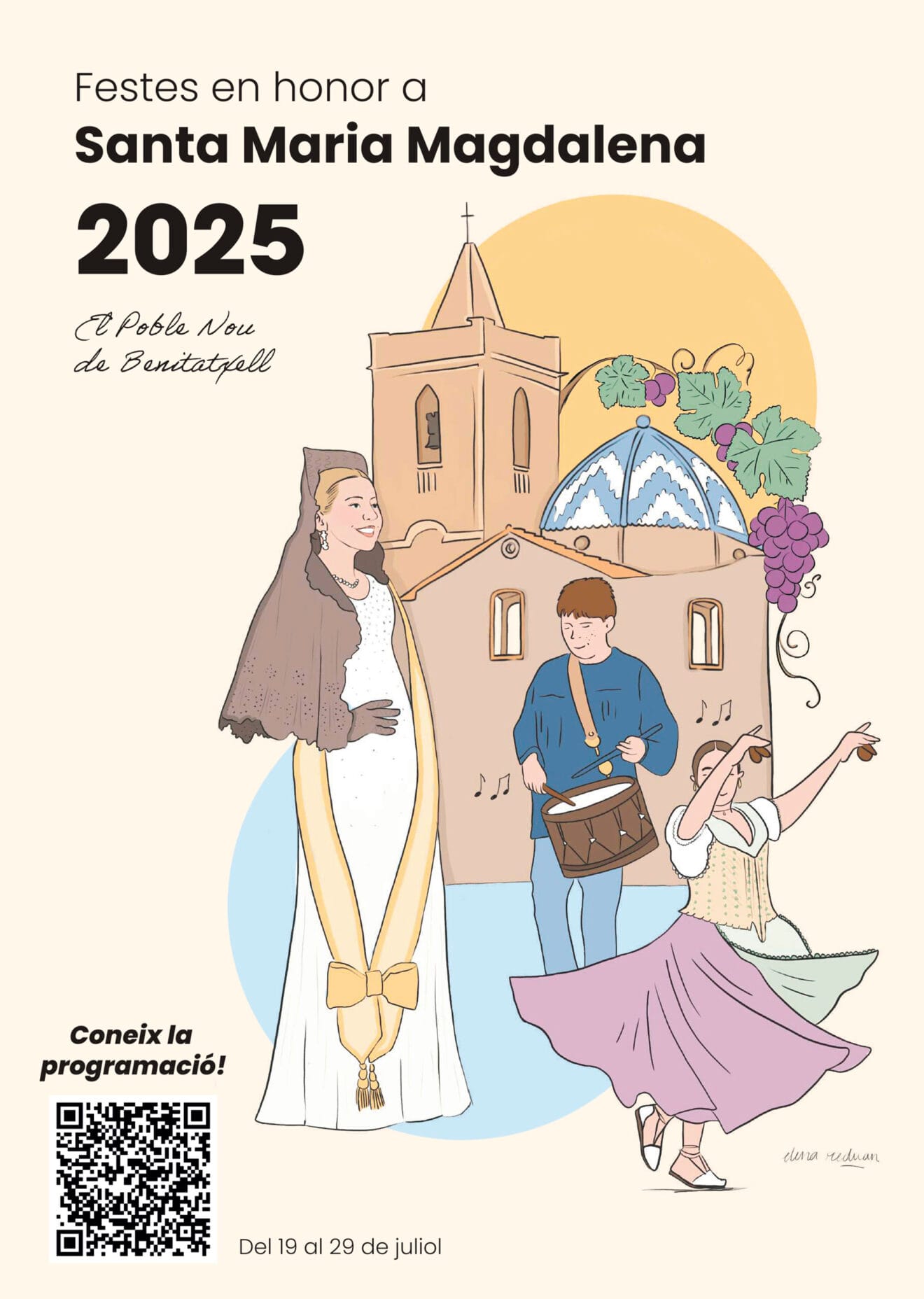Portada del libro de fiestas patronales en honor a Santa María Magdalena de Benitatxell de este año