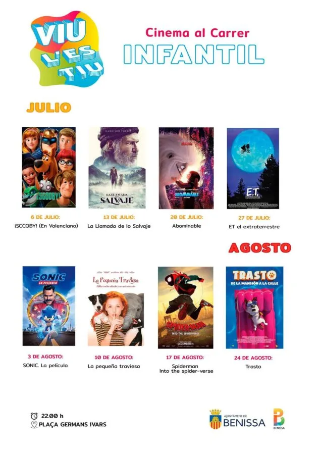 Cinema al carrer: Programación cine de verano en Benissa 2 Imagen: Cinema al Carrer Infantil Benissa 2021