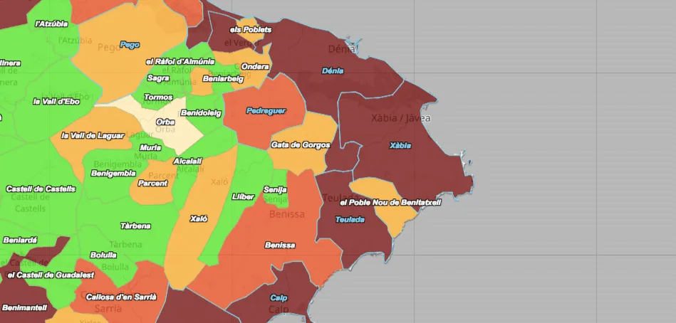 datos covid en la marina alta el 24 de agosto de 2021
