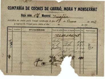 Hoja de ruta del día 17 de enero de 1912