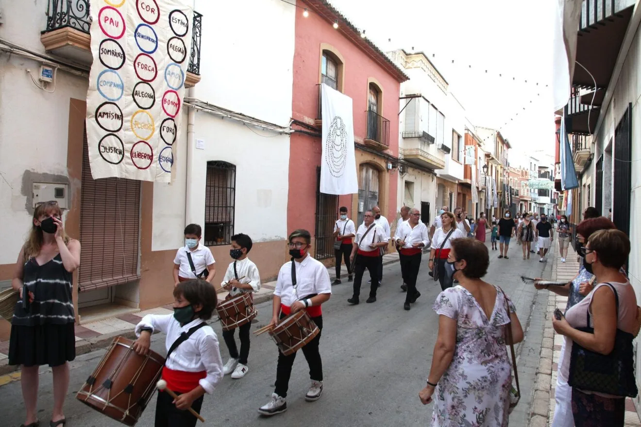 Colla El Montgó en la inauguración de Art al Vent 2021 en Gata de Gorgos