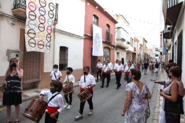 Colla El Montgó en la inauguración de Art al Vent 2021 en Gata de Gorgos