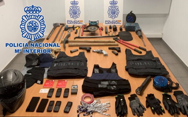 Imagen: Policía Nacional detiene a un grupo especializado en hacer butrones