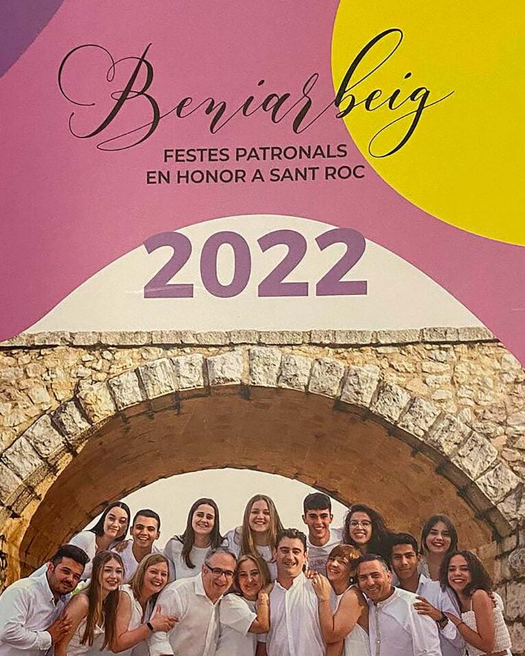 Portada del libro de fiestas de Beniarbeig 2022