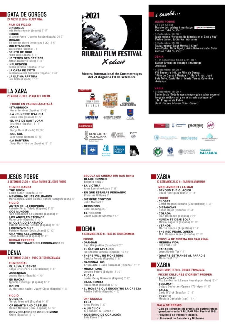 Riurau Film Festival Programación