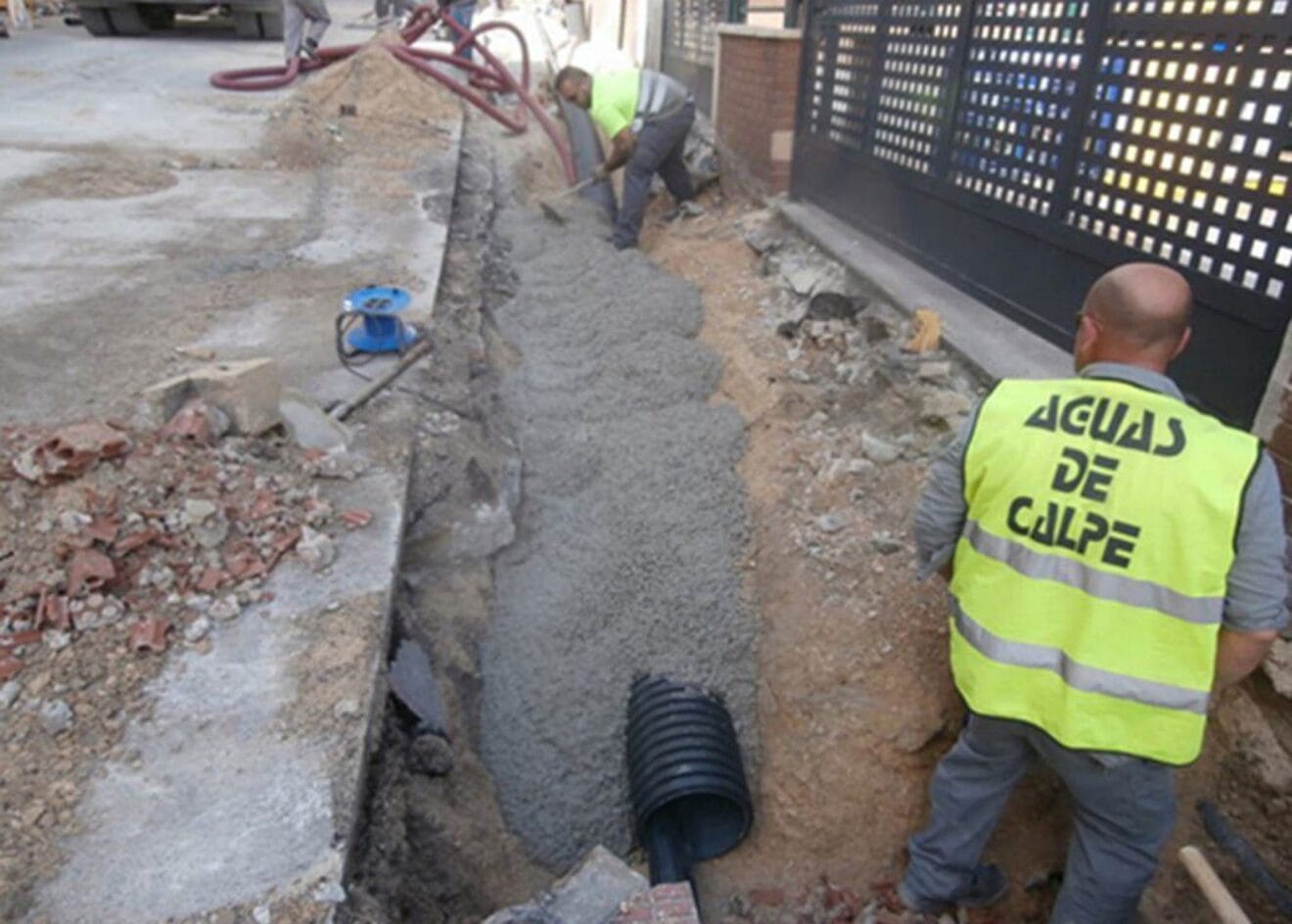 Aguas de Calpe en las obras de la partida Empedrola