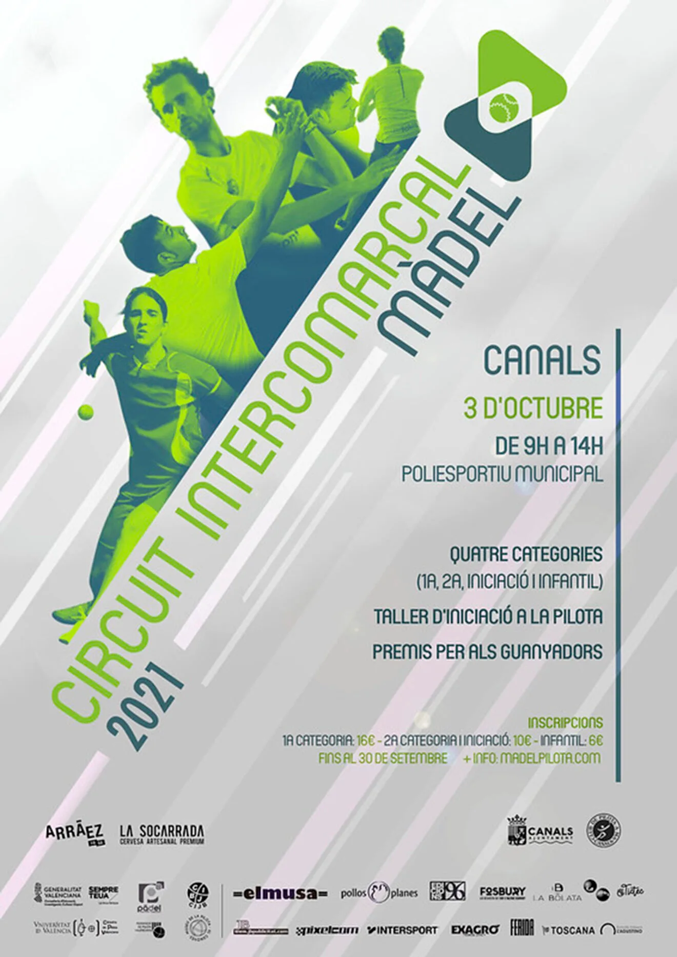 Cartel del Circuit Intercomarcal de Màdel en Canals