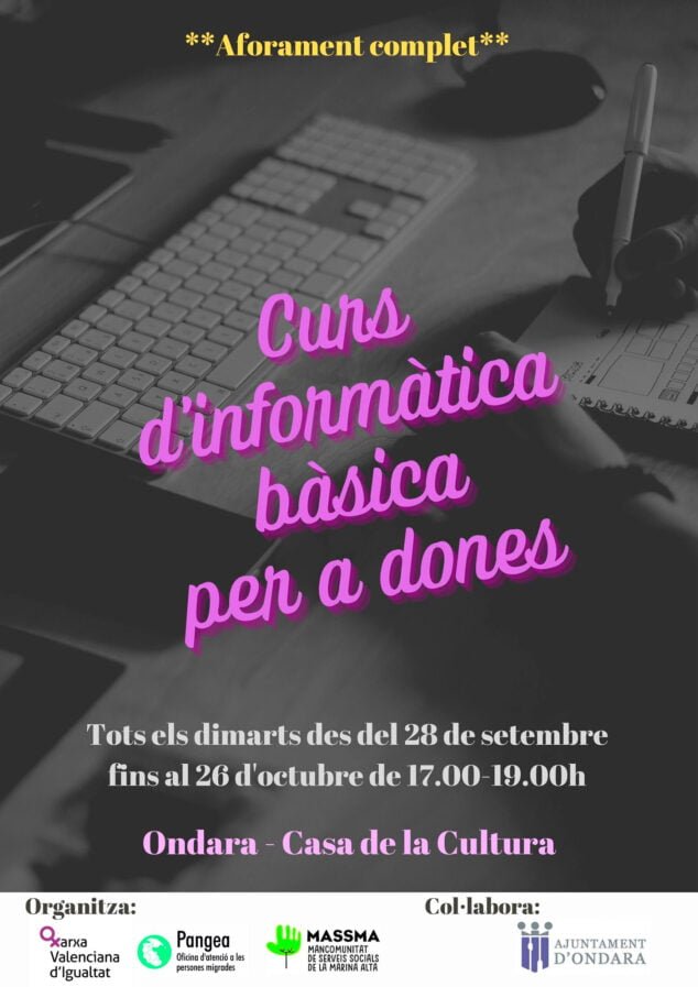 Imagen: Curs Informática Básica Dones - Marina Alta