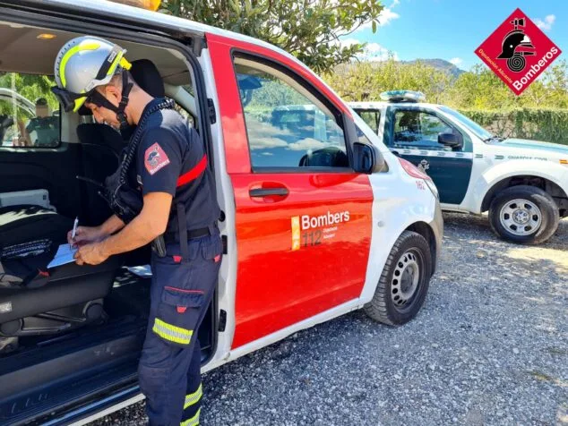 Imagen: Dispositivo de búsqueda del joven asturiano en la Vall de laguar