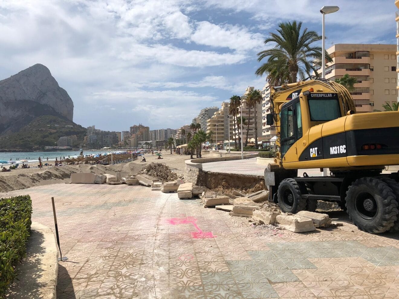 Obras Playa de la Fossa Calp