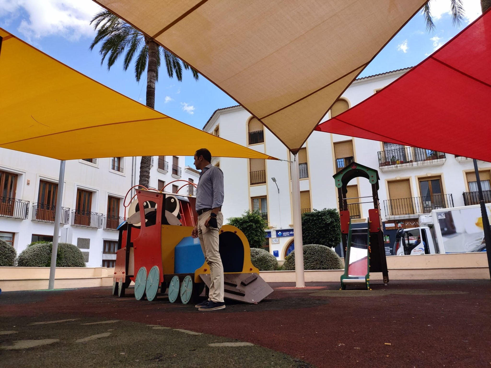 Toldos vela del parque infantil en Benissa