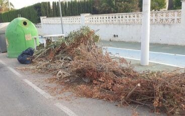 Vertidos de poda ilegal en Calp