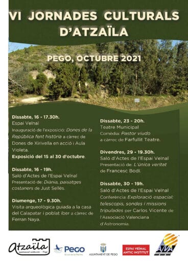 Cartel de les VI Jornades Culturals d’Atzaïla 2021