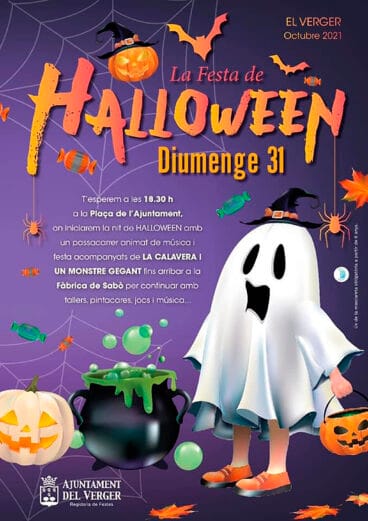 Cartel Fiesta de Halloween El Verger 2021